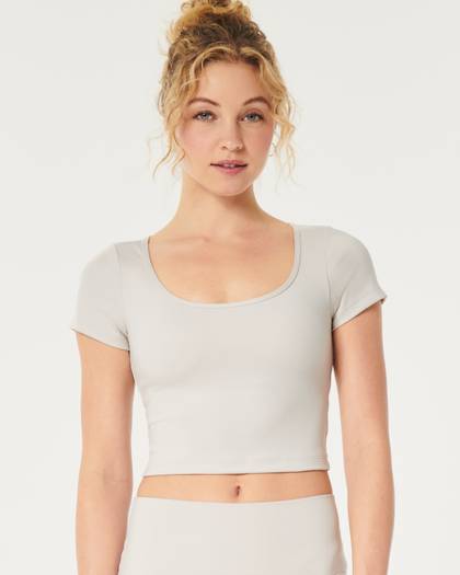 Gilly Hicks Active Recharge Wide-Neck T-Shirt