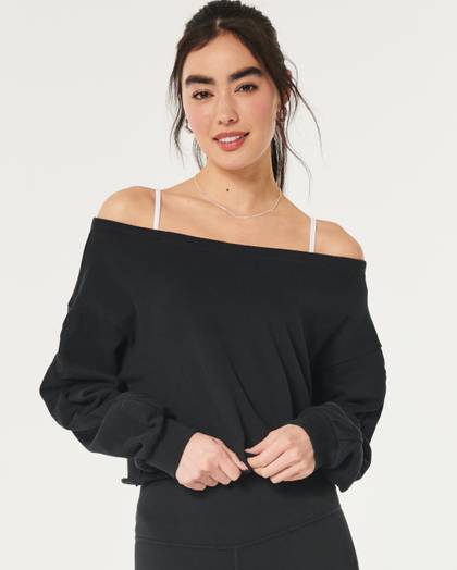 Gilly Hicks Off-the-Shoulder Crew Sweatshirt