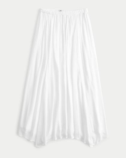 Asymmetrical Hem Maxi Skirt