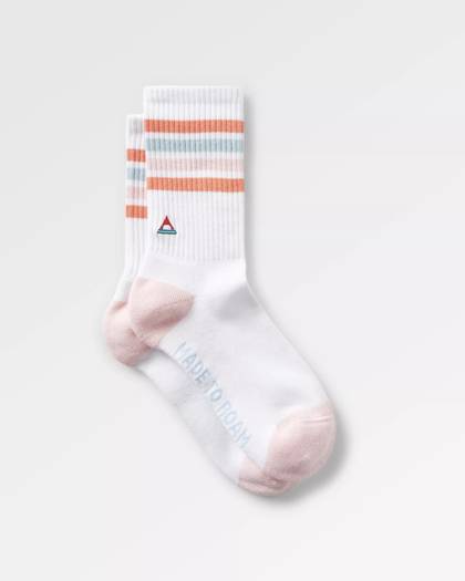 Organic Mid-weight Crew Socks - White
