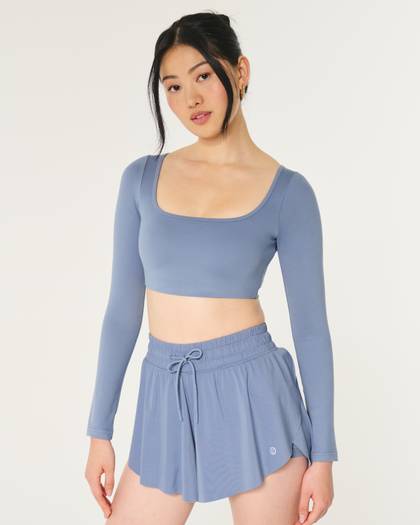 Gilly Hicks Active Recharge Ultra-Crop Long-Sleeve Top