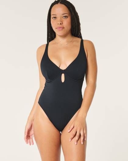 Curvy Ribbed One-Piece Swimsuit