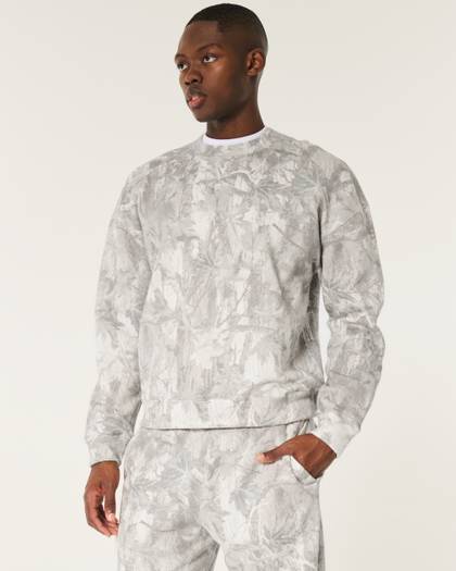Boxy Camo Crew Sweatshirt