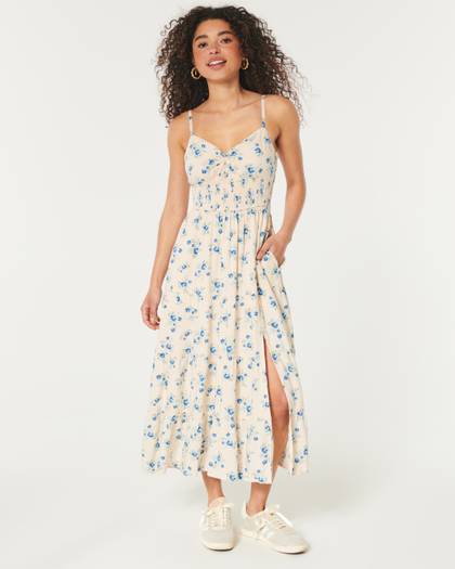 Twist Bust Midi Dress