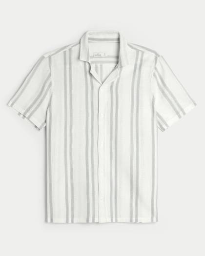 Short-Sleeve Pattern Lace Shirt
