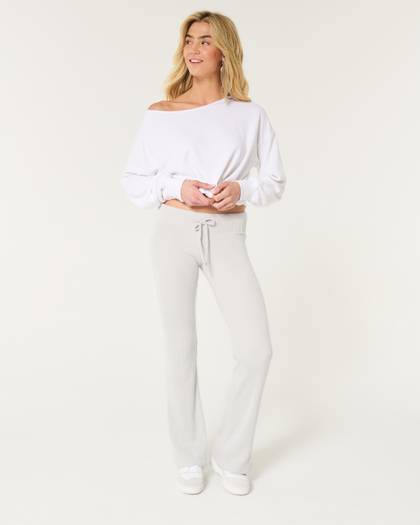 Cozy Ribbed Flare Pants