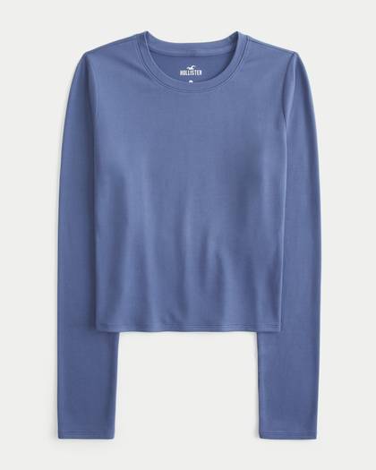 Long-Sleeve Seamless Fabric Top