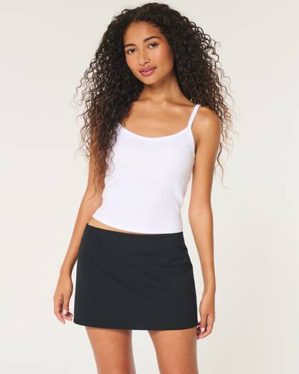 Mid-Rise Ponte Mini Skort
