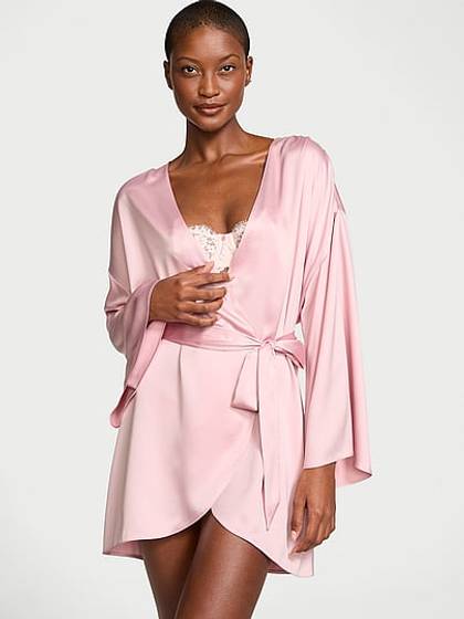 Short Satin Robe