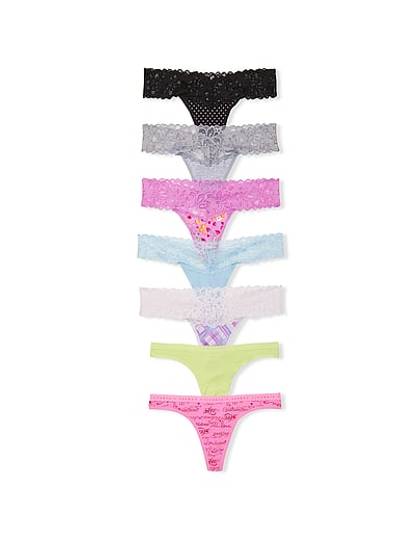 7-Pack Cotton Thong Panties