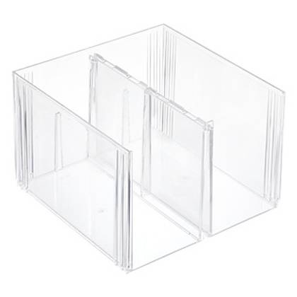 The Container Store&reg; Clearline Tall Divided Shoe Bin Clear