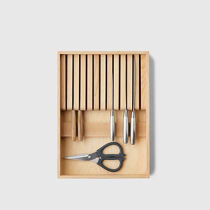 Marie Kondo Narrow In-Drawer Knife Organizer Birch