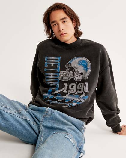 Detroit Lions Graphic Crew Sweatshirt