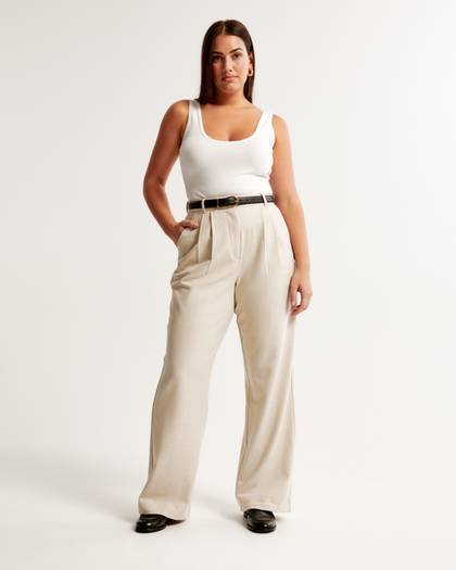Curve Love A&F Sloane Tailored Brushed Suiting Pant