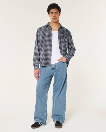 Medium Wash Super Baggy Jeans