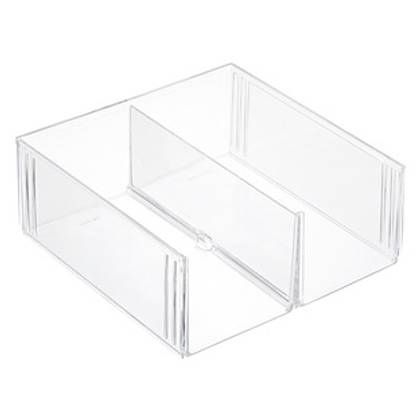The Container Store&reg; Clearline Divided Shoe Bin Clear