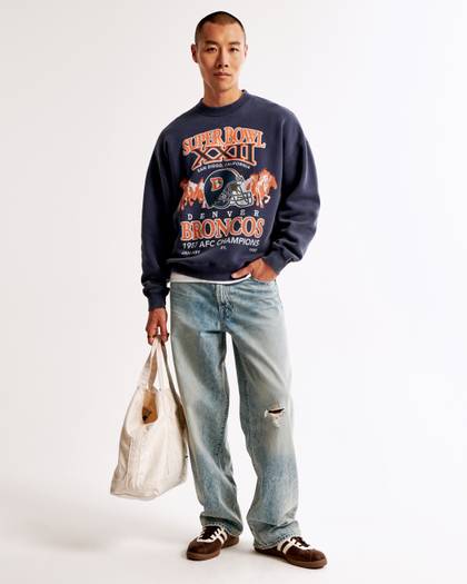 Denver Broncos Graphic Crew Sweatshirt