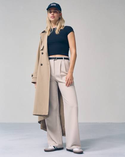 A&F Sloane Tailored Wide Leg Pant