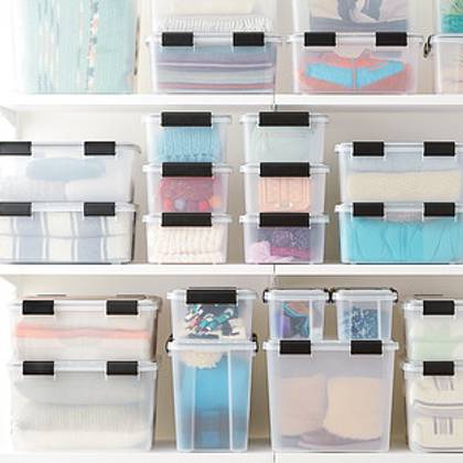 The Container Store&reg; 47 qt. Weathertight&reg; Tote Clear