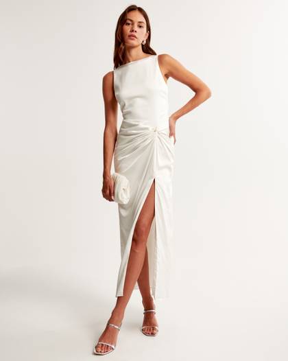 Draped Skirt Maxi Dress