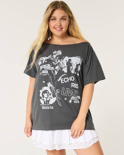 Oversized Echo Iris Live Graphic Tee