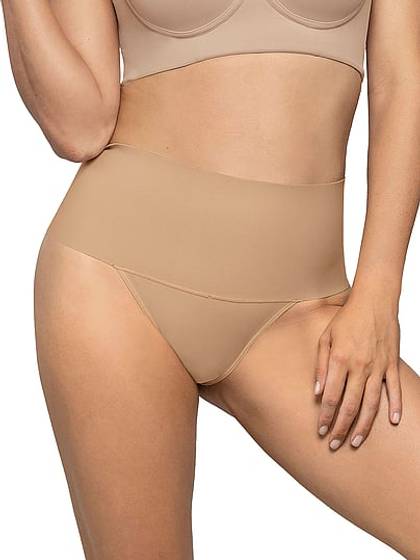 Firm Compression High Waisted Shaping Thong Panty