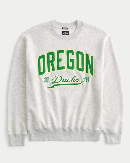 Relaxed Oregon Ducks Graphic Crew Sweatshirt