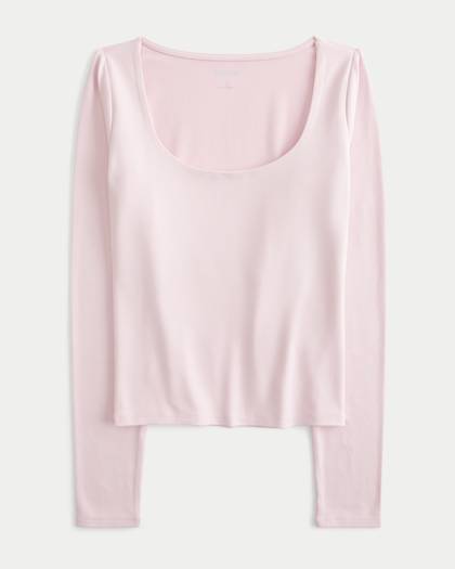 Soft Stretch Seamless Fabric Scoop Top