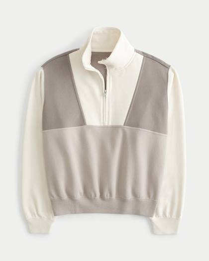 Hollister Feel Good Fleece Easy Half-Zip Sweatshirt