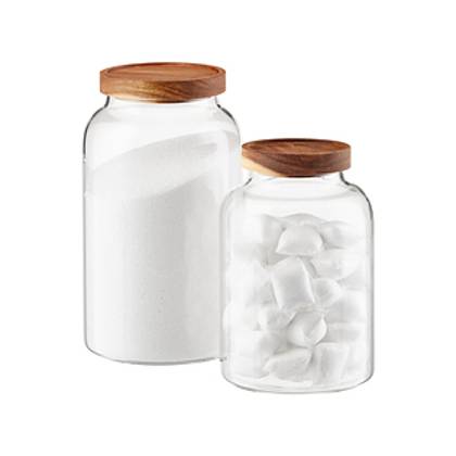 2 qt. Glass Jar w/ Acacia Lid