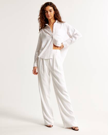 A&F Sloane Tailored Linen-Blend Pant