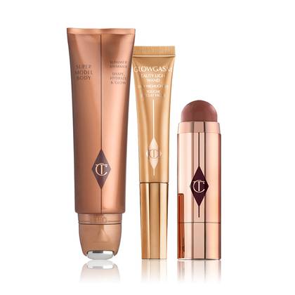 Charlotte Tilbury New! Sun-kissed Glowing Goddess Kit - Face Kit