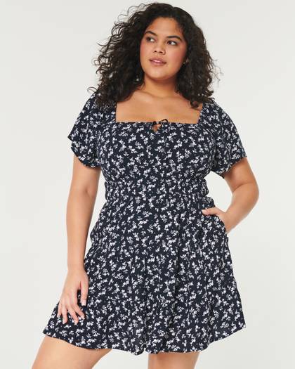 Open Back Channeled Skort Dress