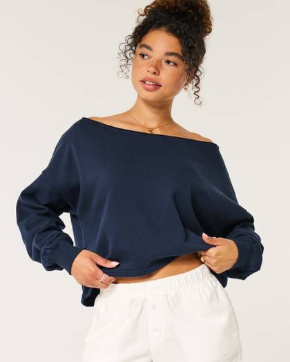 Easy Off-the-Shoulder Sweatshirt