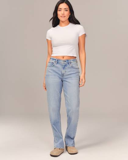 Curve Love Mid Rise 90s Straight Jean