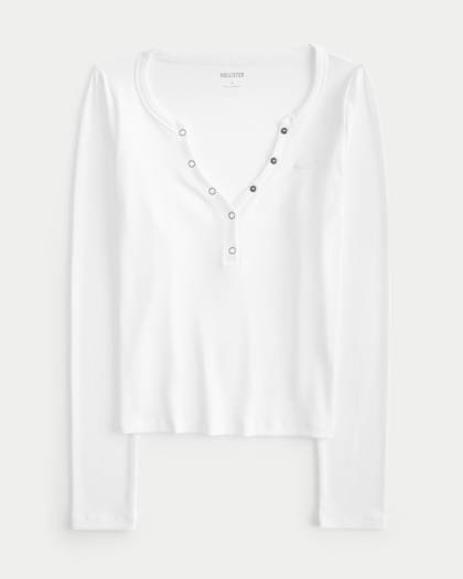 Cozy Ribbed Seamless Fabric Henley