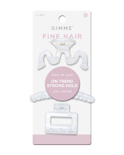 GIMME Claw Clips - Clear 3PK