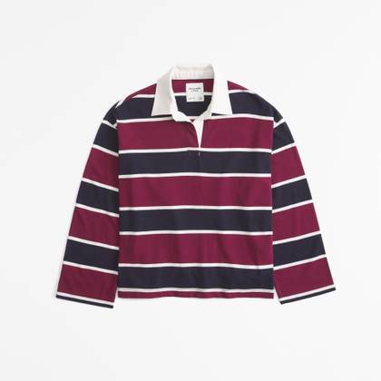 Long-Sleeve Rugby Polo Top