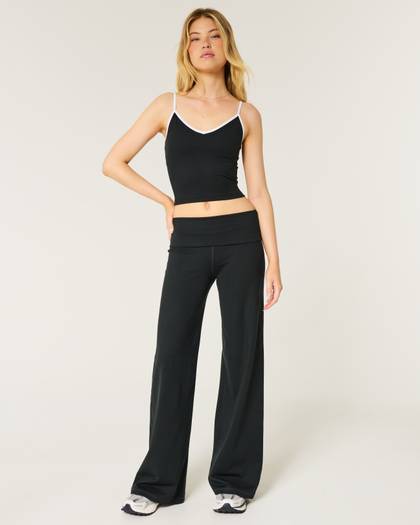 Gilly Hicks Active Recharge Foldover Waist Wide-Leg Pants
