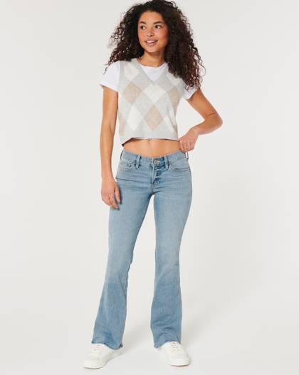 Low-Rise Light Wash Boot Jeans