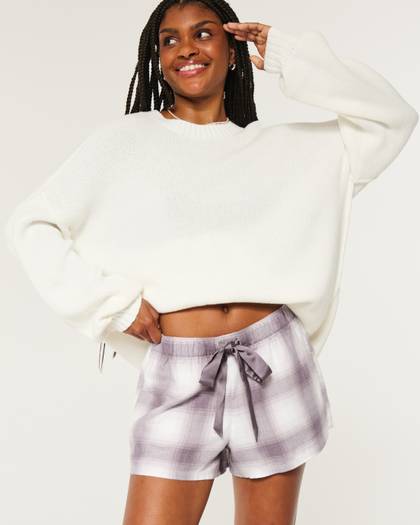 Flannel Tie Shorts