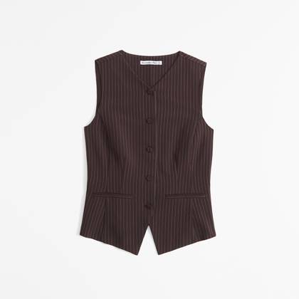 High-Neck Tailored Vest