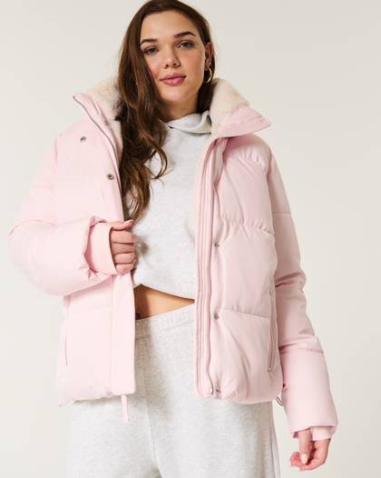 Faux Fur-Lined All-Weather Puffer Jacket