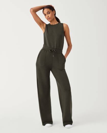 SPANX® AirEssentials Sleeveless Jumpsuit - Dark Palm