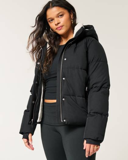 Faux Fur-Lined All-Weather Puffer Jacket