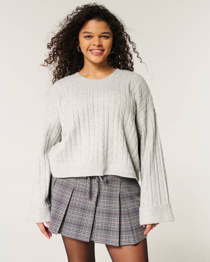 Hollister Comfy Cloud Cable-Knit Sweater