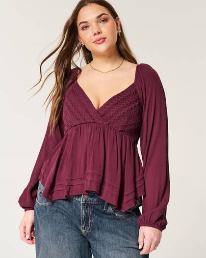 Easy Lace Bust Babydoll Top