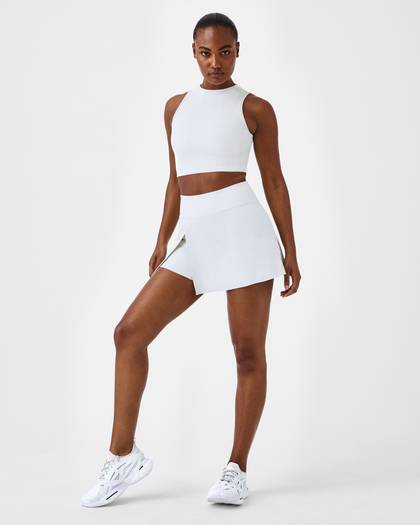 SPANXshape™ Get Moving Contour Rib Skort - Light Cloudy Grey