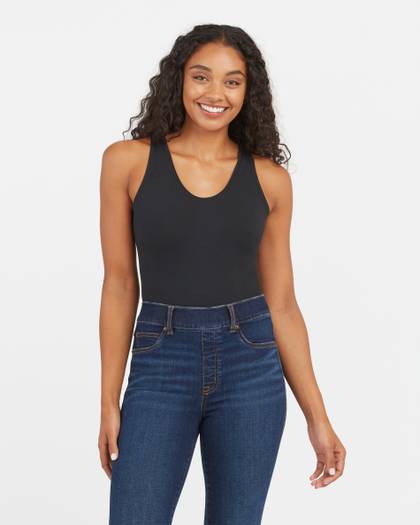 Suit Yourself Scoop Neck Tank Bodysuit - Classic Black