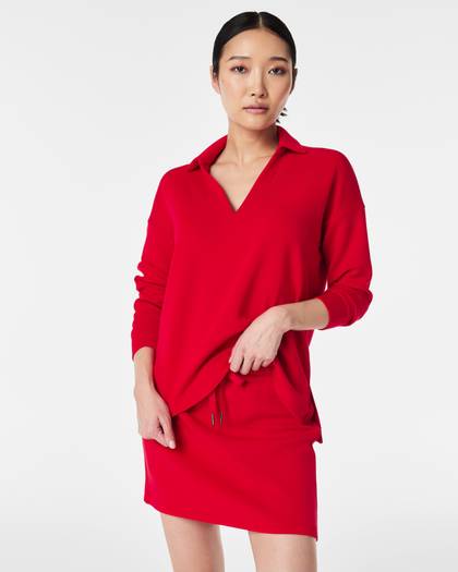 SPANX® AirEssentials Polo Top - Spanx Red